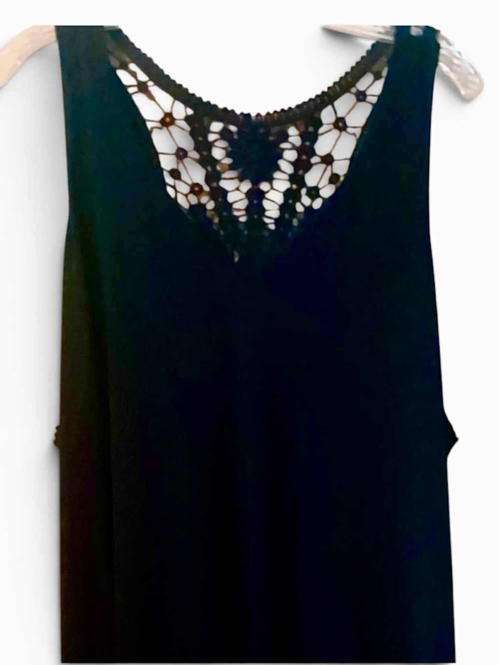 Lane Bryant Black Lace Yoke Tank